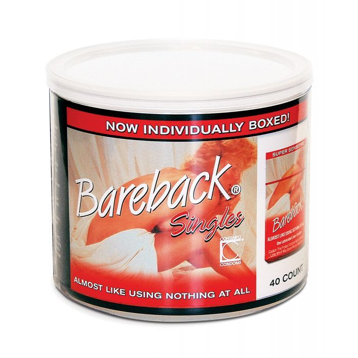Contempo Bareback Condom Singles - Display of 40