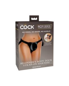 King Cock Elite Beginner's Body Dock Strap On Harness - Black