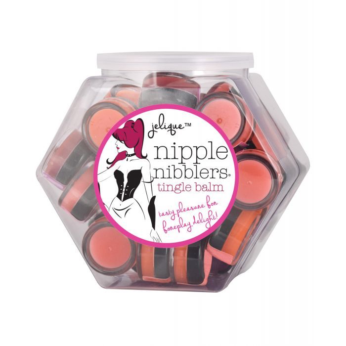 Jelique Nipple Nibblers Tingle Balm Mini Fishbowl - 3 g Asst. Flavors Bowl of 36