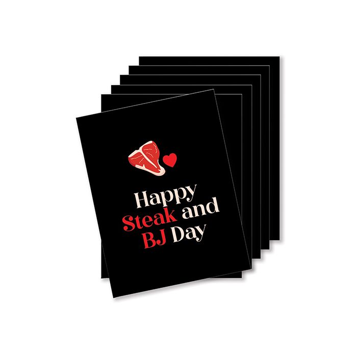 Happy Steak And BJ Day Naughty Greeting Card